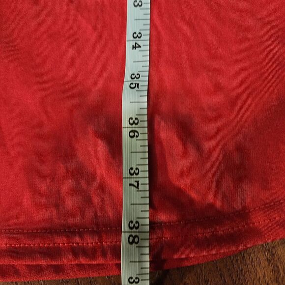 Red Square Neck Sleeveless Swing Party Dress Flowy A‑Line Cocktail Womens Medium - Picture 5 of 5